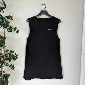 WE11DONE Big Logo Mini Dress - Black